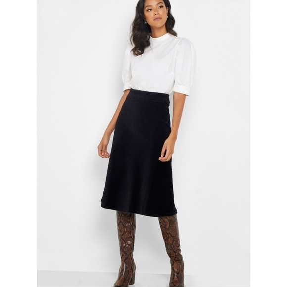 Mango ribbed side slit midi skirt - Picture 2 of 6